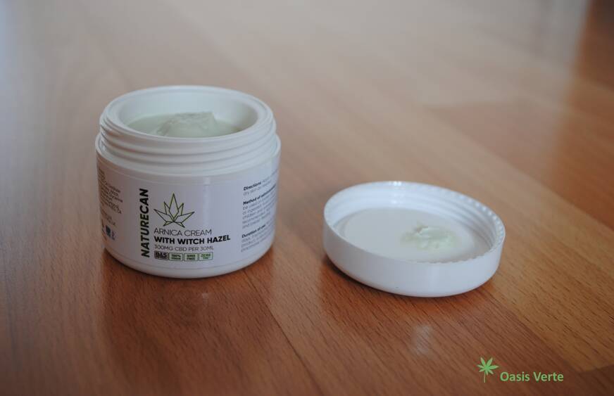 creme cbd arnica naturecan pot ouvert